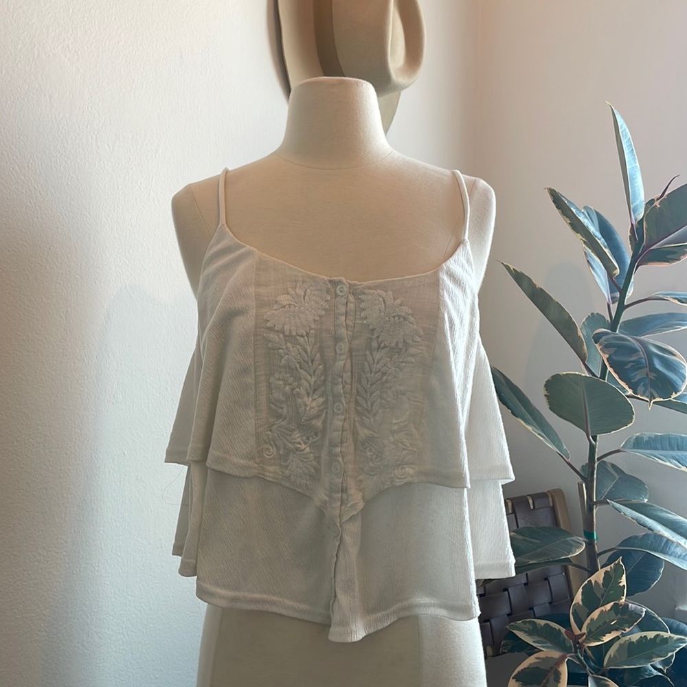 Staring at stars embroidered top